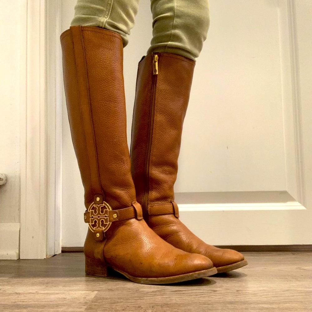 Tory Burch brown riding boots 7